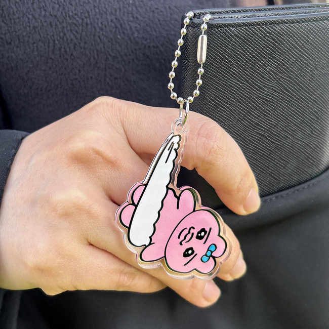 빤쮸토끼 전신 아크릴 키링 볼 체인 바디 취미생활 명상 오판츄 우사기 캐릭터 굿즈 - 상품 이미지