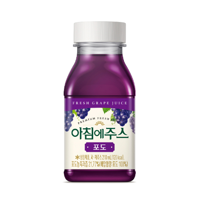 서울우유 아침에주스 포도 210ml 1개