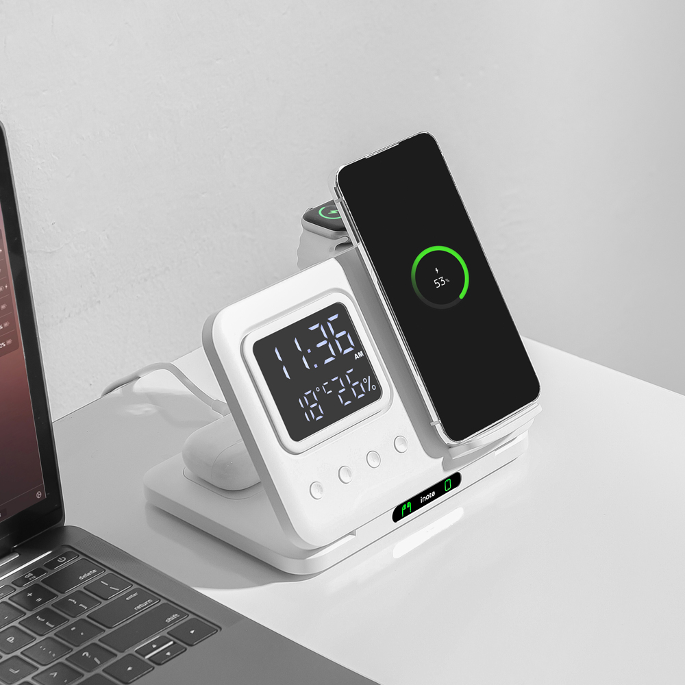 (손목패드 드림) 아이노트 WC100F 3in1 올인원 무선충전기 시계 무드등 전기종 호환