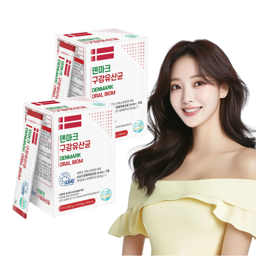 덴마크 LGG 구강유산균 잇몸 입냄새 30포, 2개 - 상품 이미지