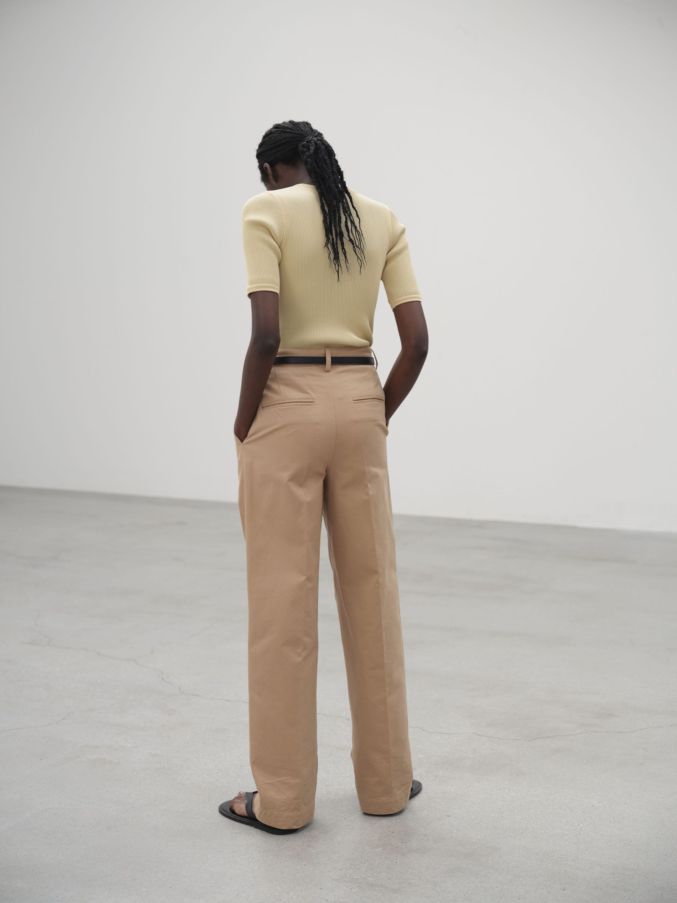 기자 면 립 니트 이미지 3