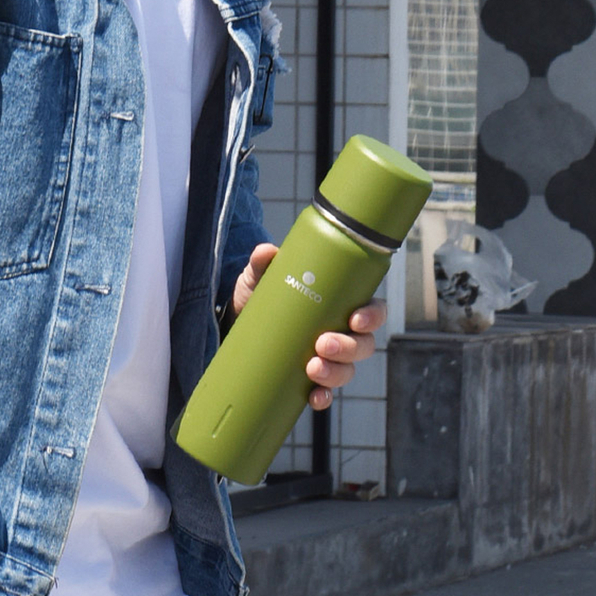 이중진공 텀블러 산테코 콜리마 스텐 보온보냉병 500ml, 모스그린 - 상품 이미지