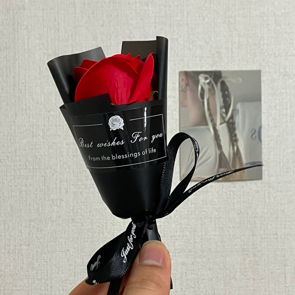 어버이날 스승의날 미니 비누꽃다발 비누장미꽃다발 장미 꽃 다발 비누 한송이꽃비누 이벤트 선물 - 상세 이미지 4