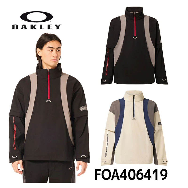 오클리 OAKLEY 아이콘 쉐입 풀오버 재킷 골프 자켓 아노락 FOA406419 2컬러 - 상품 이미지