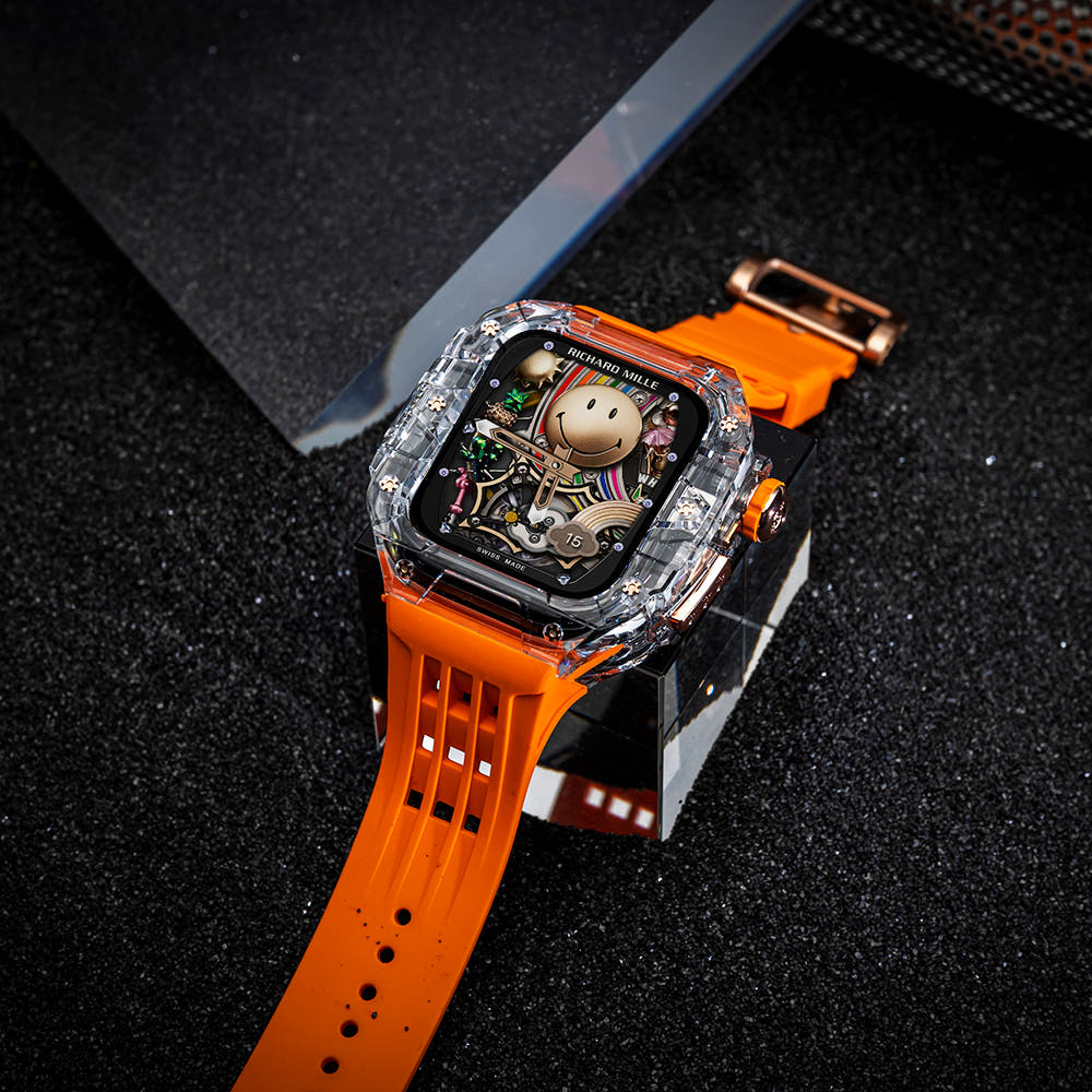 애플워치 11 스트랩 10 메탈 케이스 애차드밀 리차드밀 일체형 명품 밴드 풀커버 46mm - 상세 이미지 4