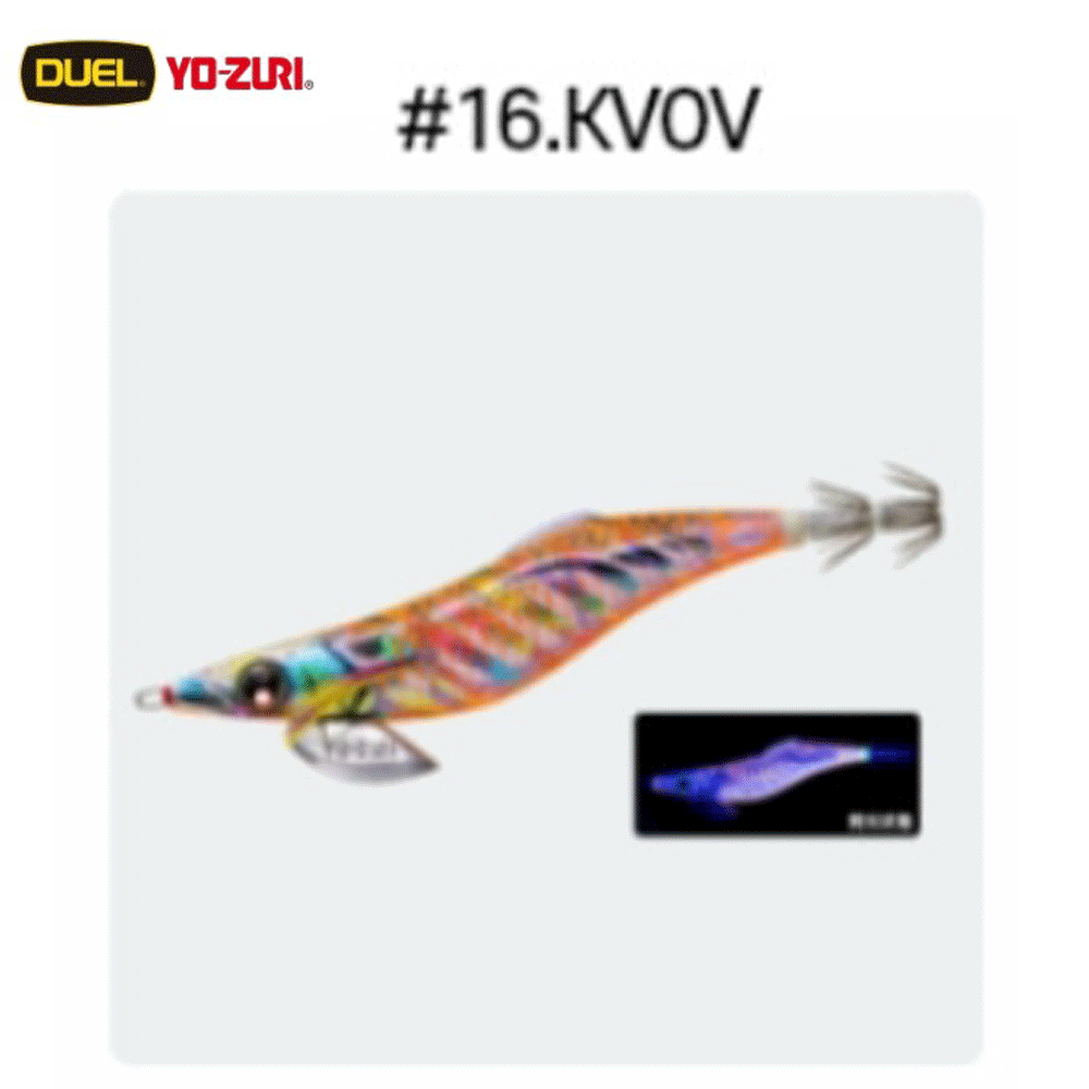 바다루어 요즈리 듀엘 아오리큐 핀에이스 무늬오징어 팁런 TR 수평 에기 에깅 루어 KVOV, 2.5호 - 메인 이미지