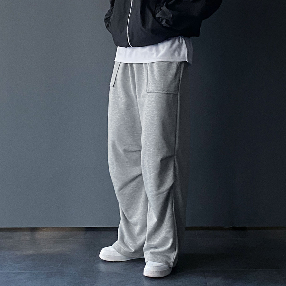 더블니팬츠 벌룬팬츠 스웻팬츠 남자통바지 - 상품 이미지