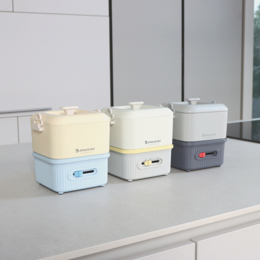 멀티쿠커 미니 이볼브팟 자취생 필수품 여행용 전기 냄비 포트 차박 캠핑