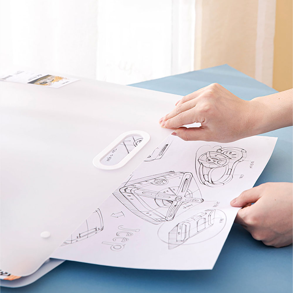 4절 8절 도화지 보관 정리 파일 백 A3 그림 도면 화일 가방 - 상세 이미지 5