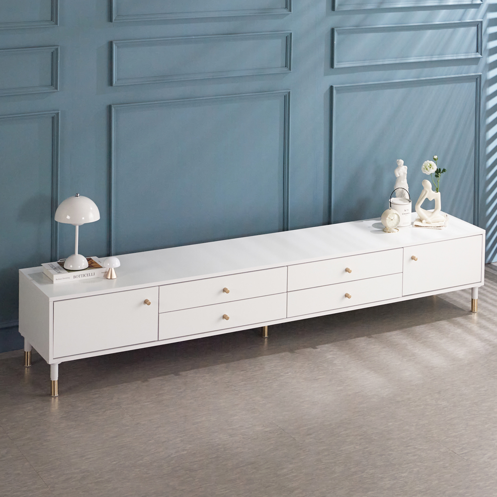 SK1207 2단 양문 서랍 수납 티비다이 거실장 2100 HI