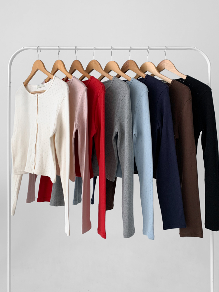 [20%할인/여리핏♡/봄신상] 레인 컬러 펀칭 가디건 8color 상세 이미지 31