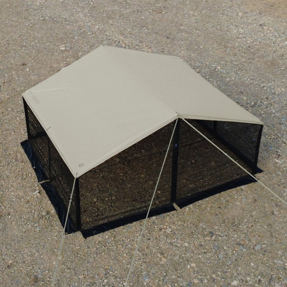 미라벨가든 지퍼타프 블랙코팅 렉타 타프 실리콘 대형 모기장 스크린 별도