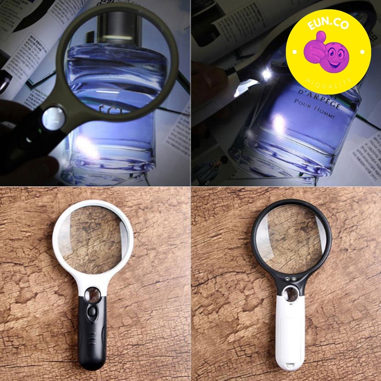 휴대용 확대경 돋보기 90mm 확대안경 led확대경 50대 60대 어버이날 노안 독서용 효도템 - 상품 이미지