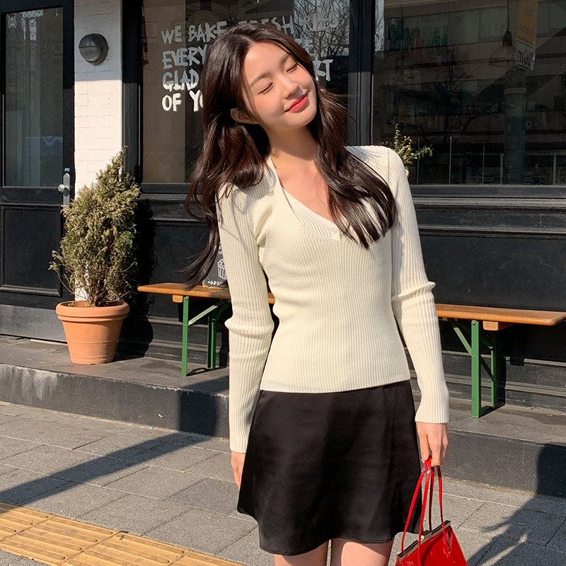 오드리 골지 홀터넥 나시 가디건 세트 st2799 이미지 6