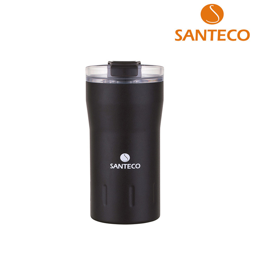 이중진공 텀블러 산테코 카리바 보온보냉 스텐 머그컵 350ml, 카본블랙 - 상품 이미지