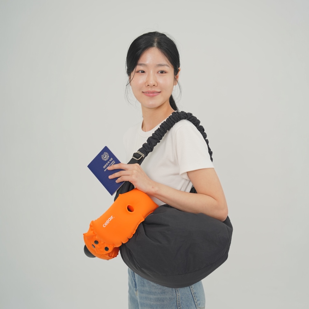 셀레어 에어 펌프 넥필로우 여행용 가벼운 휴대용 비행기 기내용 목 베개 캠핑 쿠션 - 상세 이미지 3