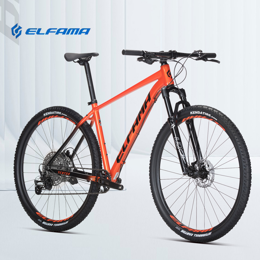 엘파마 벤토르 V6100 12단 에어샥 입문용 메탈릭 오렌지 MTB 자전거 99%조립