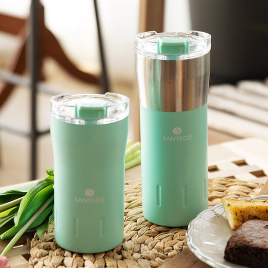 이중진공 텀블러 산테코 카리바 보온보냉 스텐 머그컵 500ml, 스틸 이미지 8