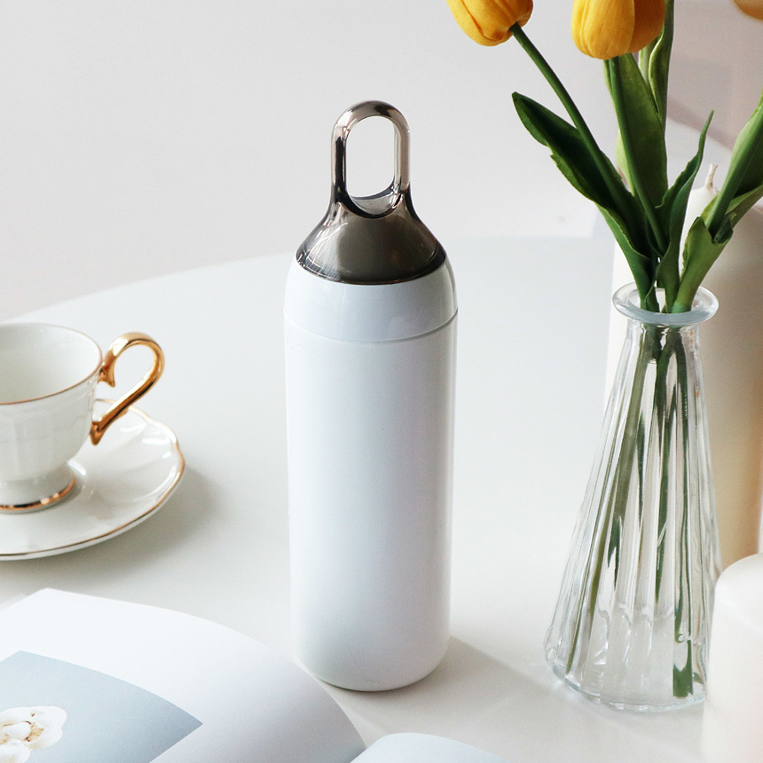 스텐 텀블러 산테코 요가 휴대용 보온보냉병 500ml, 밀크화이트 - 상품 이미지