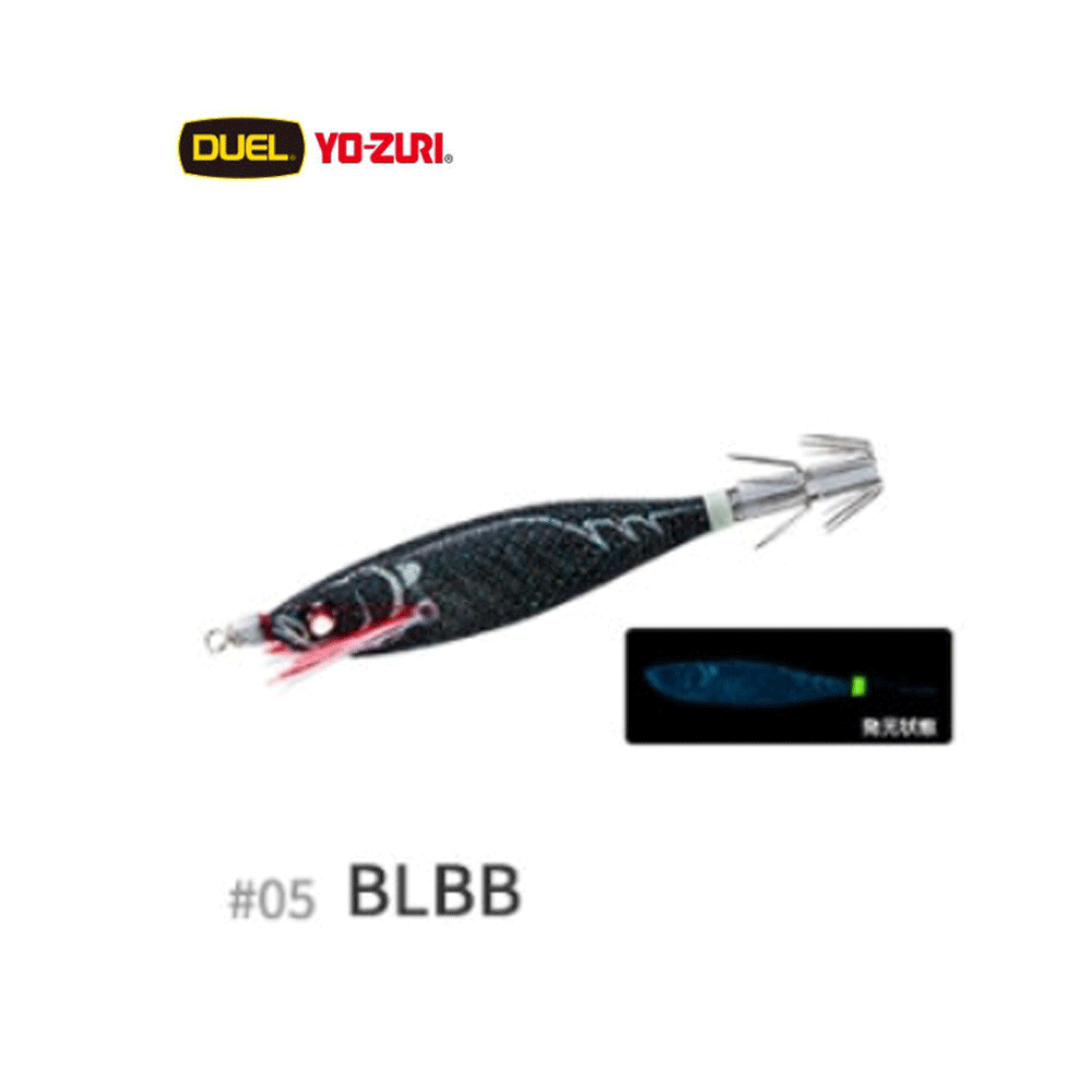 바다루어 요즈리 듀엘 이지 베이트 슬림 한치 갑오징어 수평 에기 슷테 루어 BLBB, 8cm(3.1인치) - 상품 이미지