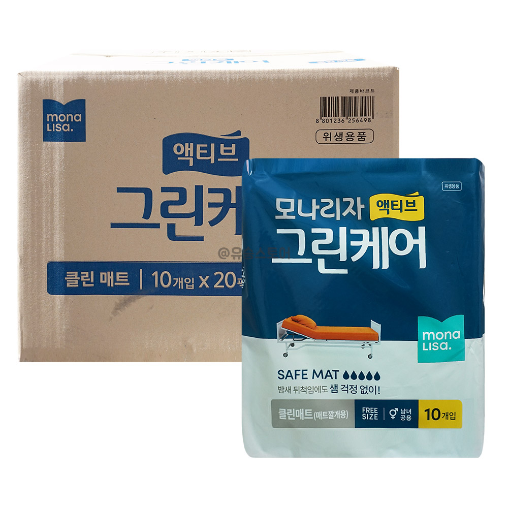 모나리자 액티브 그린케어 클린매트 200매 1박스 : 유승