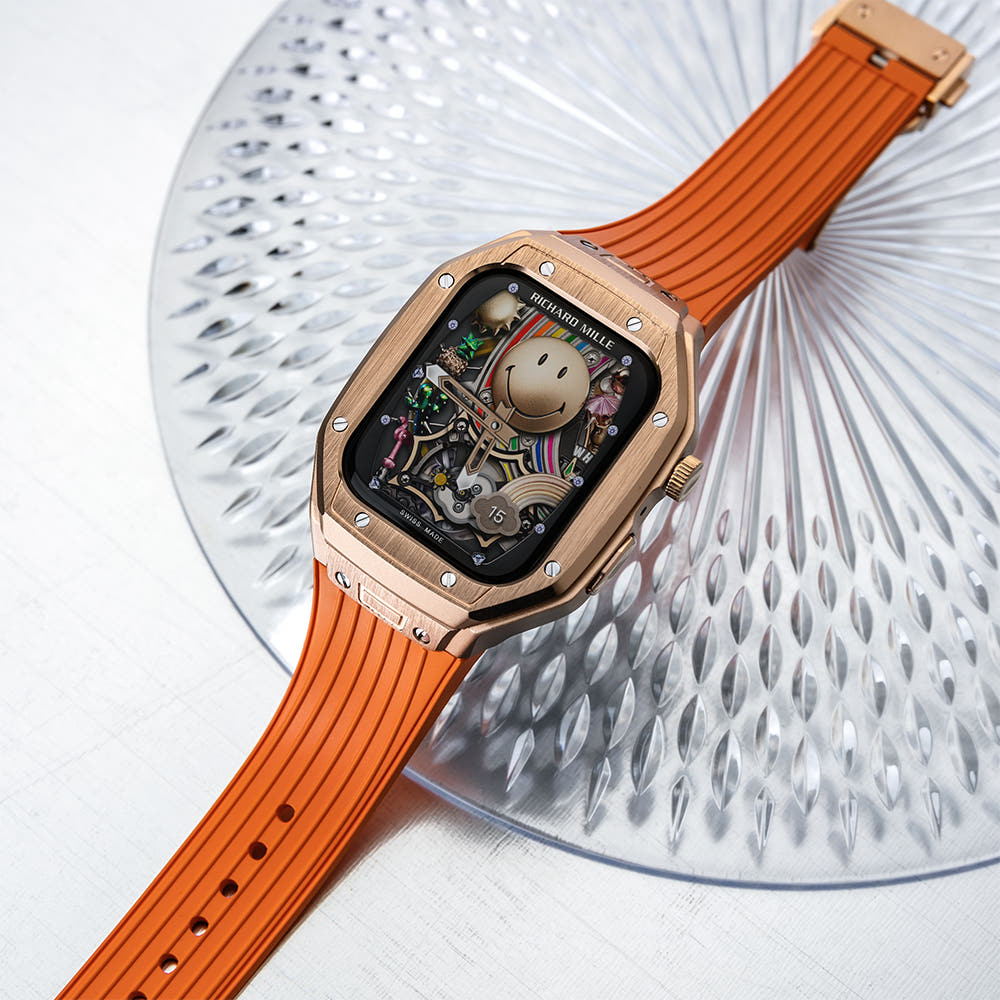 애플워치 스트랩 메탈 케이스 명품 일체형 밴드 SE 3 애차드밀 리차드밀 8 9 44 45 - 상세 이미지 4