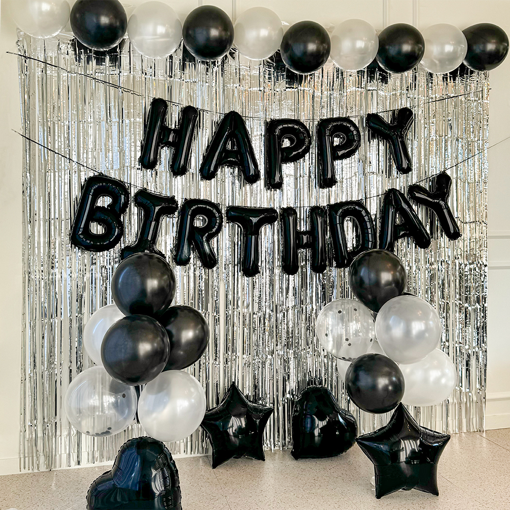 생일 파티 용품 풍선 세트 홈파티 축하 이벤트 로즈골드