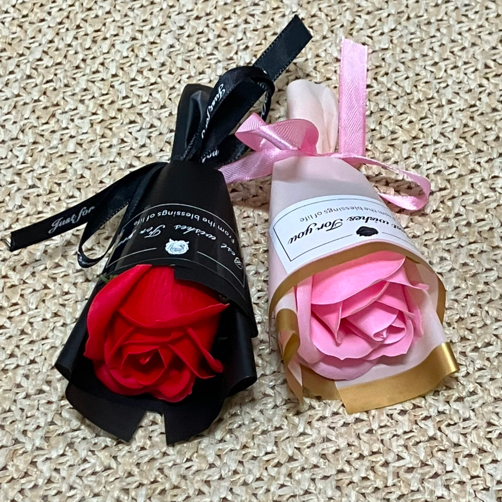 어버이날 스승의날 미니 비누꽃다발 비누장미꽃다발 장미 꽃 다발 비누 한송이꽃비누 이벤트 선물 - 상세 이미지 2
