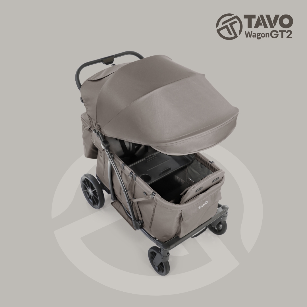 [누비앤타보] TAVO 웨건GT2 유모차형 웨건 디럭스급 연년생 등하원용 GT2 브라운+사은품세트