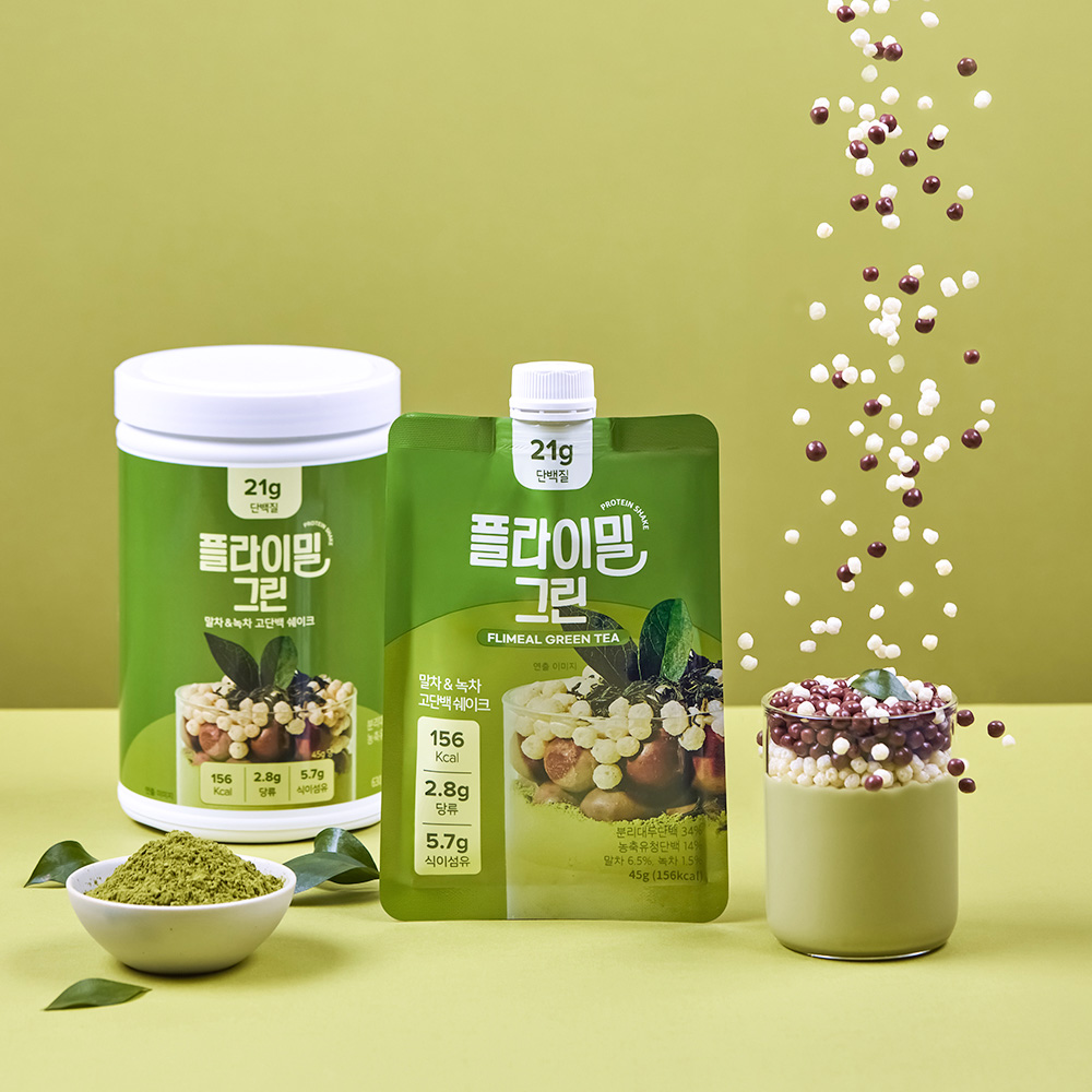플라이밀 단백질 쉐이크 파우치 그린, 45g, 7개