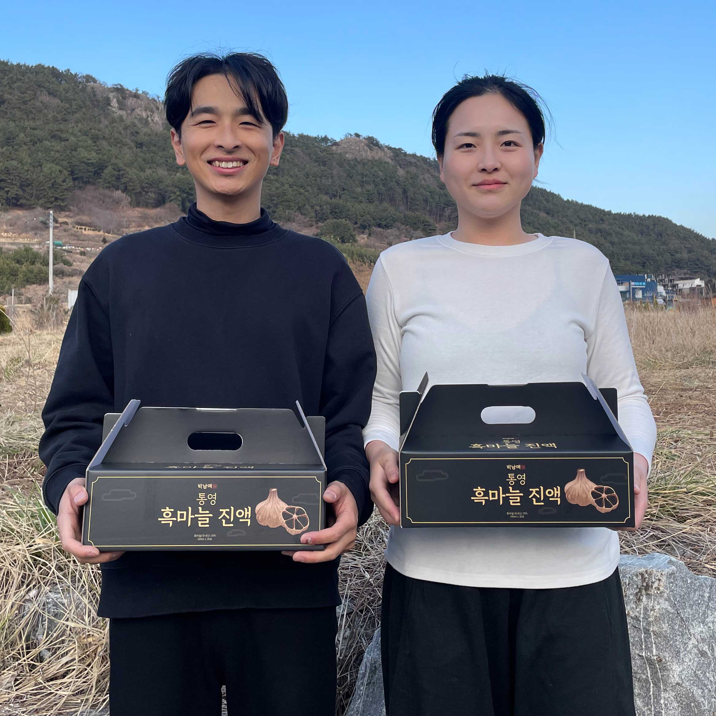 박남매 흑마늘진액 즙 엑기스 발효 효능 100ml 30포 직접제조 - 상품 이미지