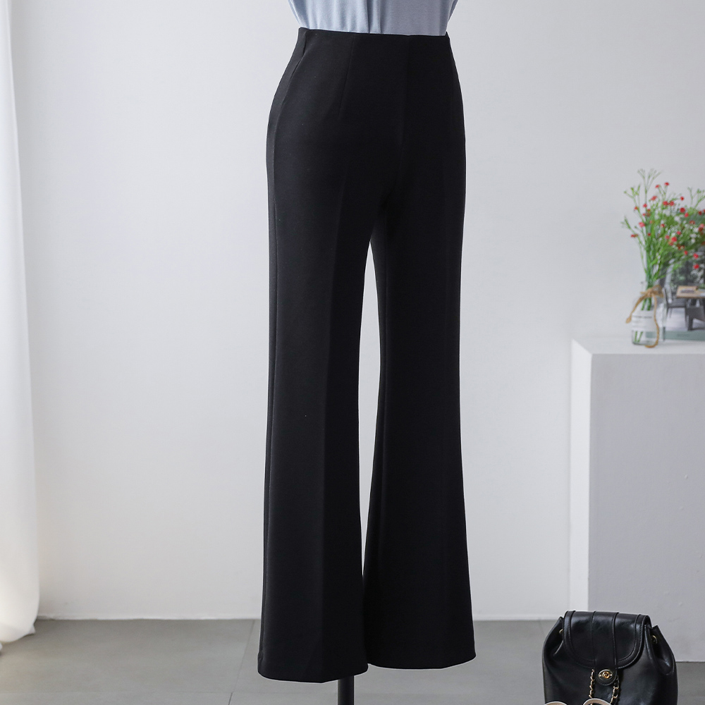 나이브 쫀쫀한 스판 노오비 다트 히든밴딩 레직기 부츠컷 팬츠 - 상세 이미지 3