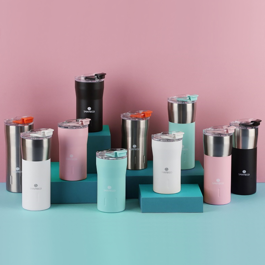이중진공 텀블러 산테코 카리바 보온보냉 스텐 머그컵 500ml, 카본블랙 - 상세 이미지 3