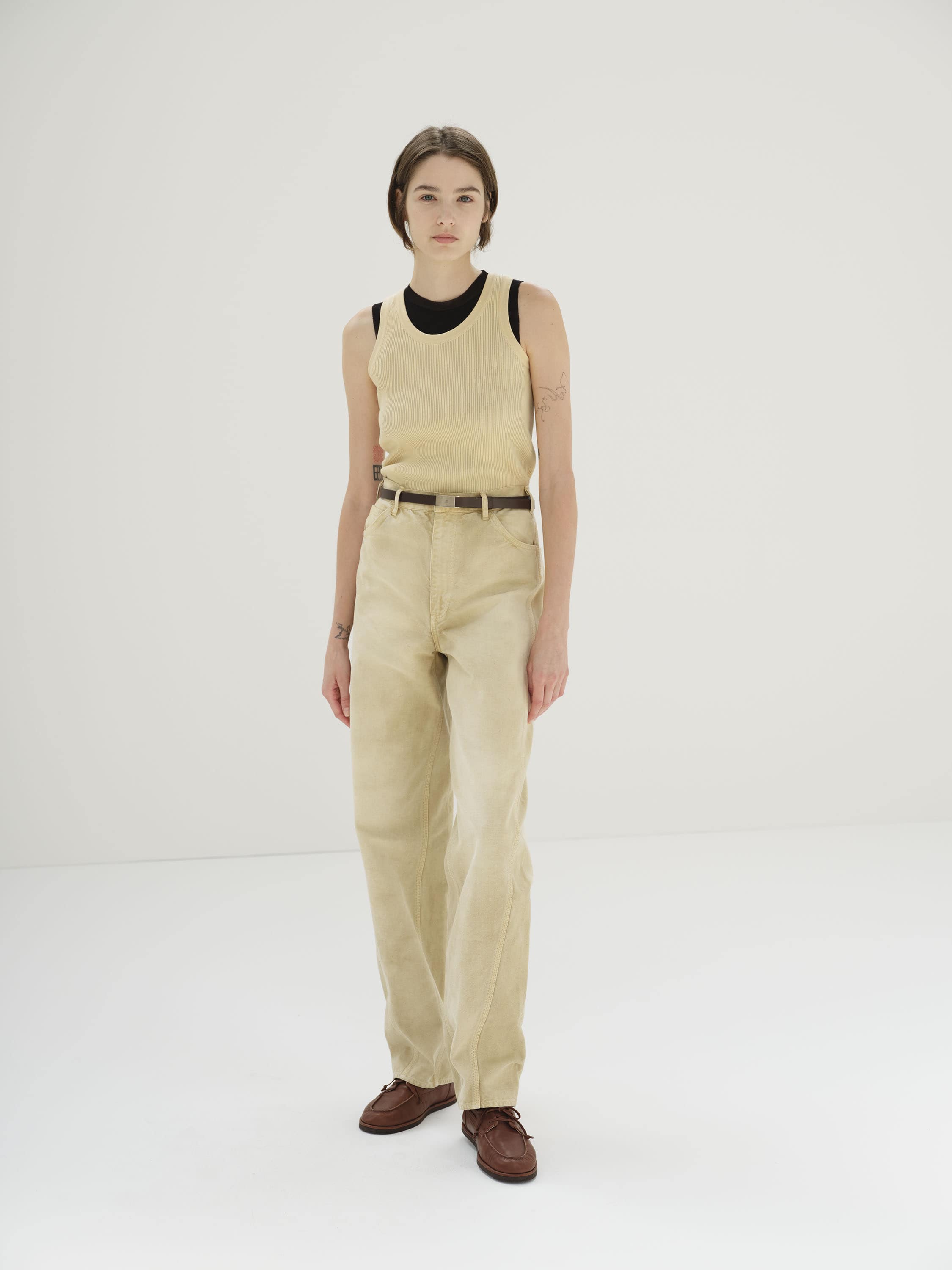 기자 면 립 니트 이미지 3