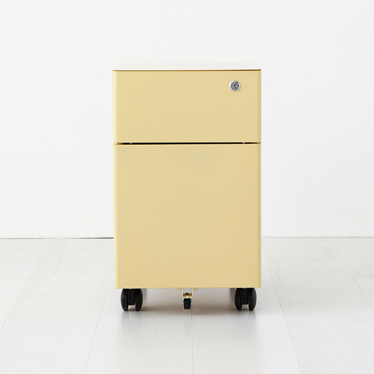 TAZO 서랍장 305510 라운드형 305x440x508mm, 2단, 솔리드베이지 6491.2386 - 메인 이미지