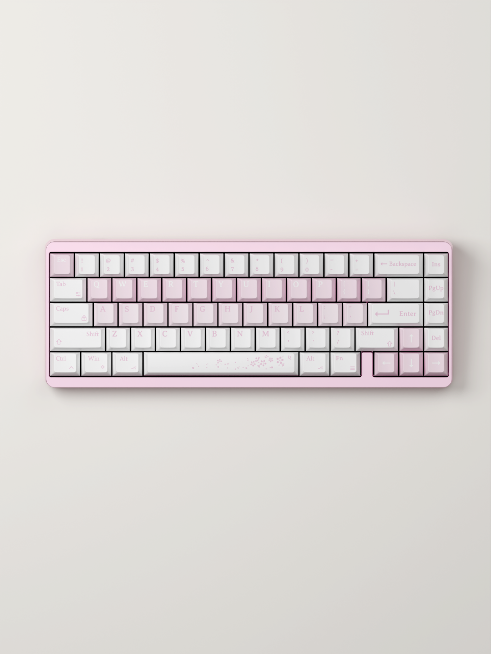 VARMILO Muse 65 HE 풀 알루미늄 8K 래피드 트리거 키보드 Sakura, 게이트론x바밀로 화이트축 - 상품 이미지