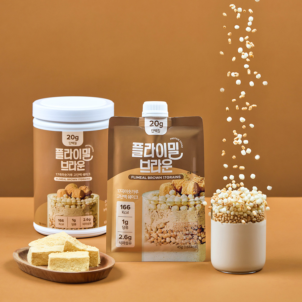 플라이밀 단백질 쉐이크 파우치 브라운, 45g, 7개