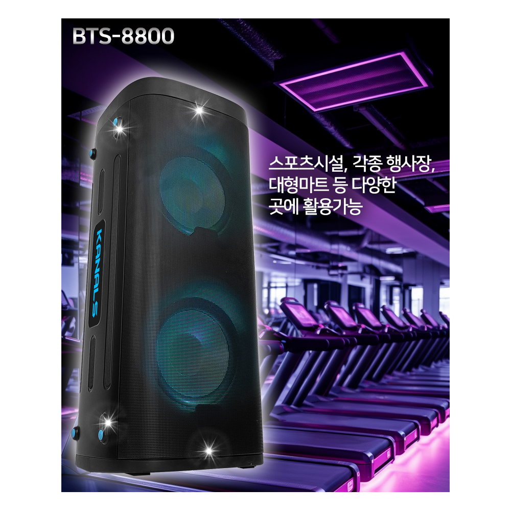 카날스 BTS-8800 블루투스 이동식 스피커 앰프 400W - 상세 이미지 3