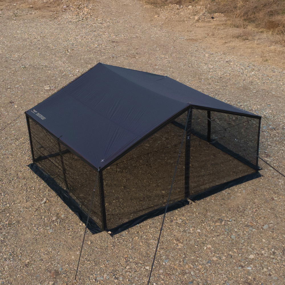 미라벨가든 지퍼타프 블랙코팅 렉타 타프 실리콘 대형 모기장 스크린 별도