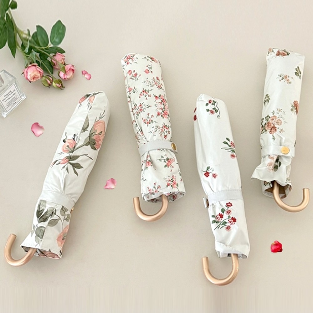 로맨틱 플로랄 3단 양우산 튼튼한 8K 초경량 우양산 자외선차단 암막 예쁜 양산