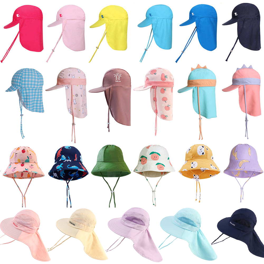 아기플랩캡 유아수영모자 아기 버킷햇 두돌 숲체험 모자 키즈 썬캡