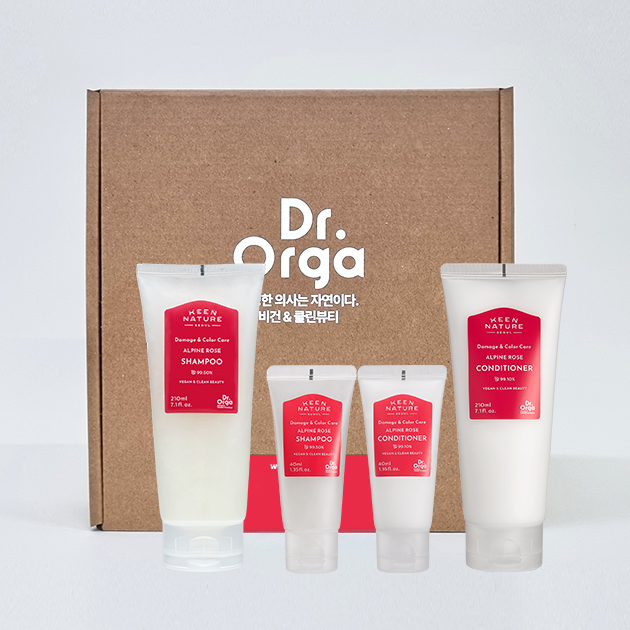 닥터올가 알파인로즈 헤어케어 2종 세트(알파인로즈샴푸210ml+컨디셔너 210ml+알파인로즈헤어키트) - 메인 이미지
