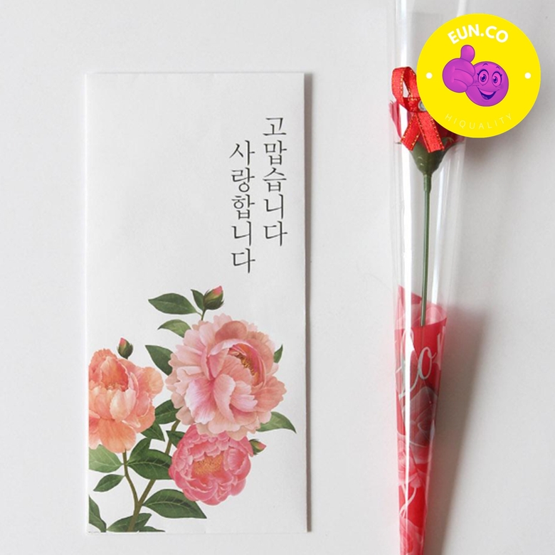 어버이날 이벤트 돈봉투 카네이션꽃 세트 어버이날 스승의날 용돈 감사편지 - 상품 이미지