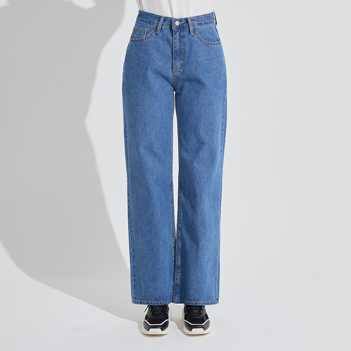 [S-L] 예시카 워시드 와이드 핏 데님 팬츠 YJ3DP331