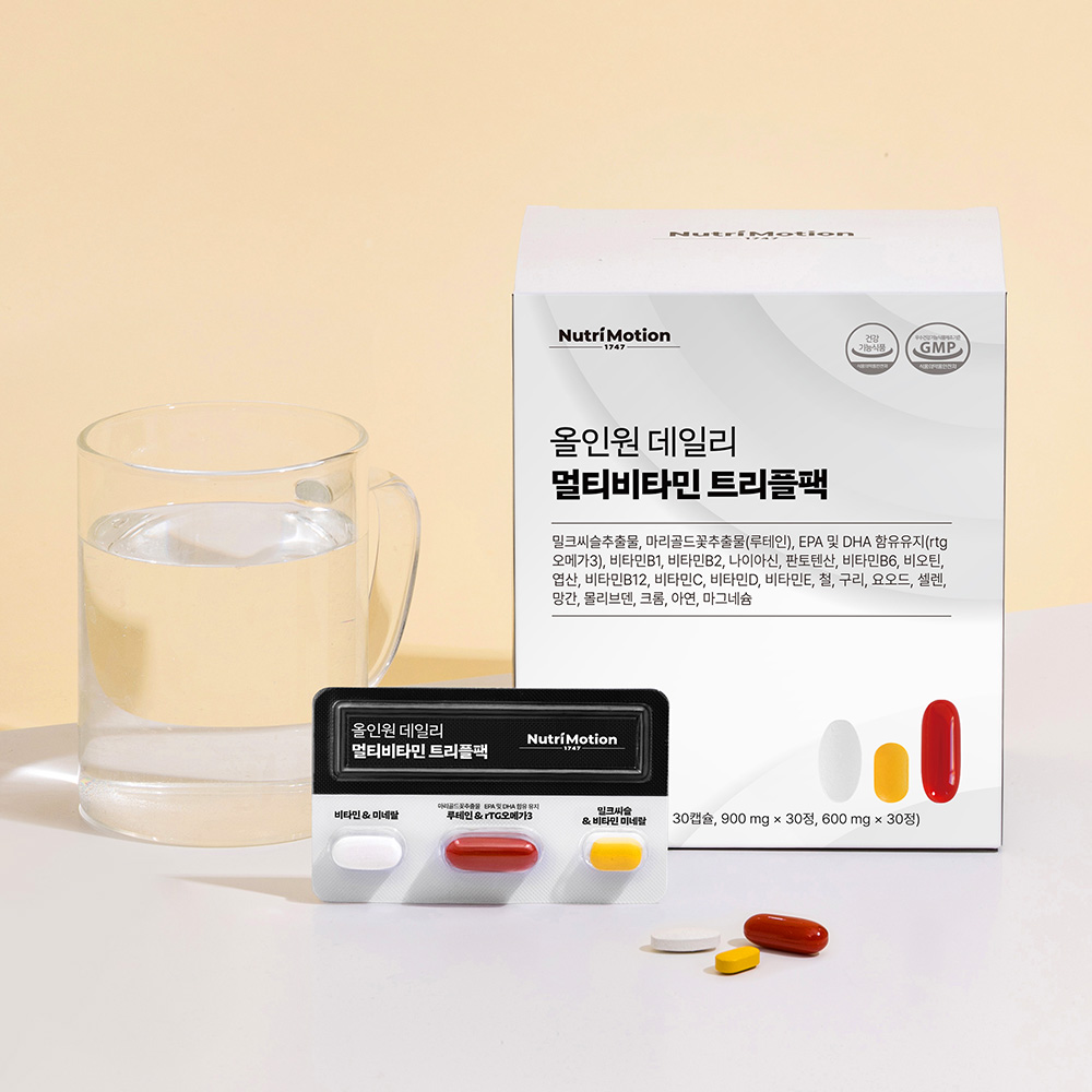 뉴트리모션 올인원 데일리 멀티비타민 트리플팩 한포 종합비타민 30개입, 1개 - 상세 이미지 3