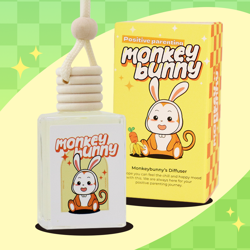 3+1 몽키버니 차량용 룸미러 걸이형 방향제 카 디퓨저 나무아래 쉬어몽