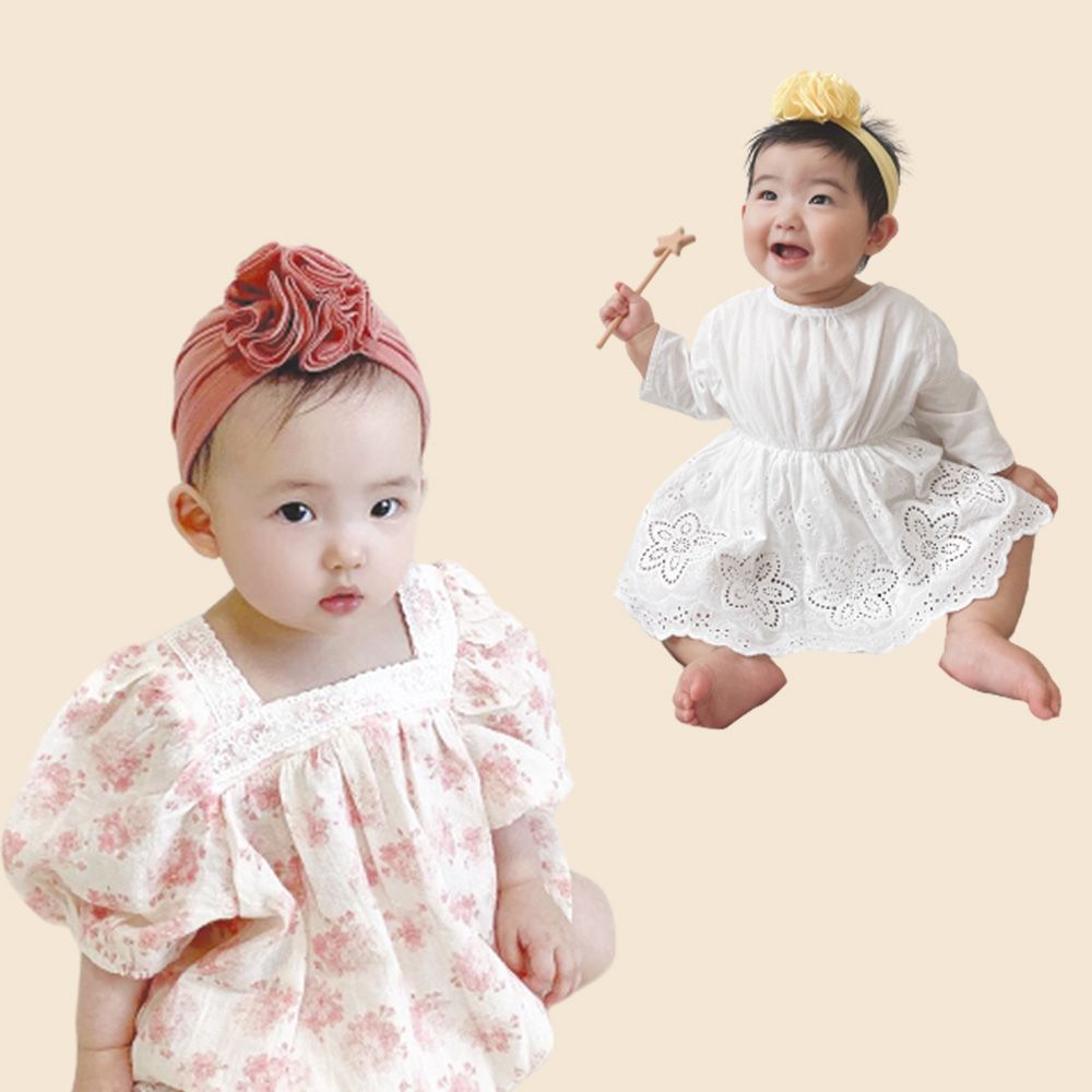 디어딜리 플로리터번 & 플로리밴드 아기터번 꽃터번 헤어밴드 신생아모자 출산선물 백일촬영