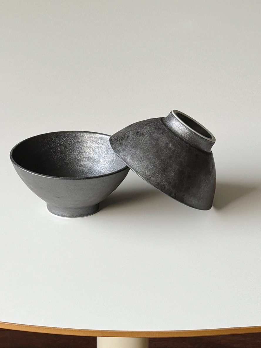 고요 블랙 도자기 우동기 면기 19.5cm 1P