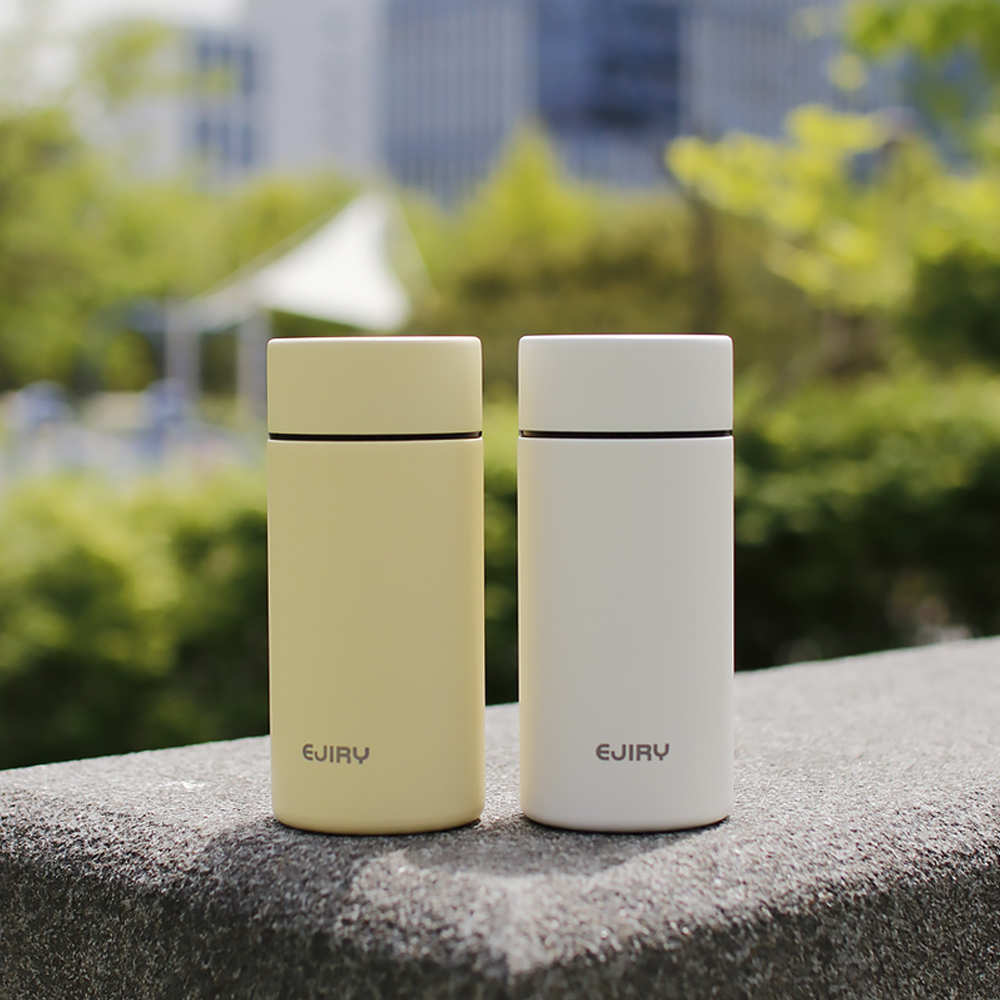 에지리 초경량 포켓 텀블러 미니 보온보냉 물병 300ml, 스노우화이트 - 상세 이미지 4