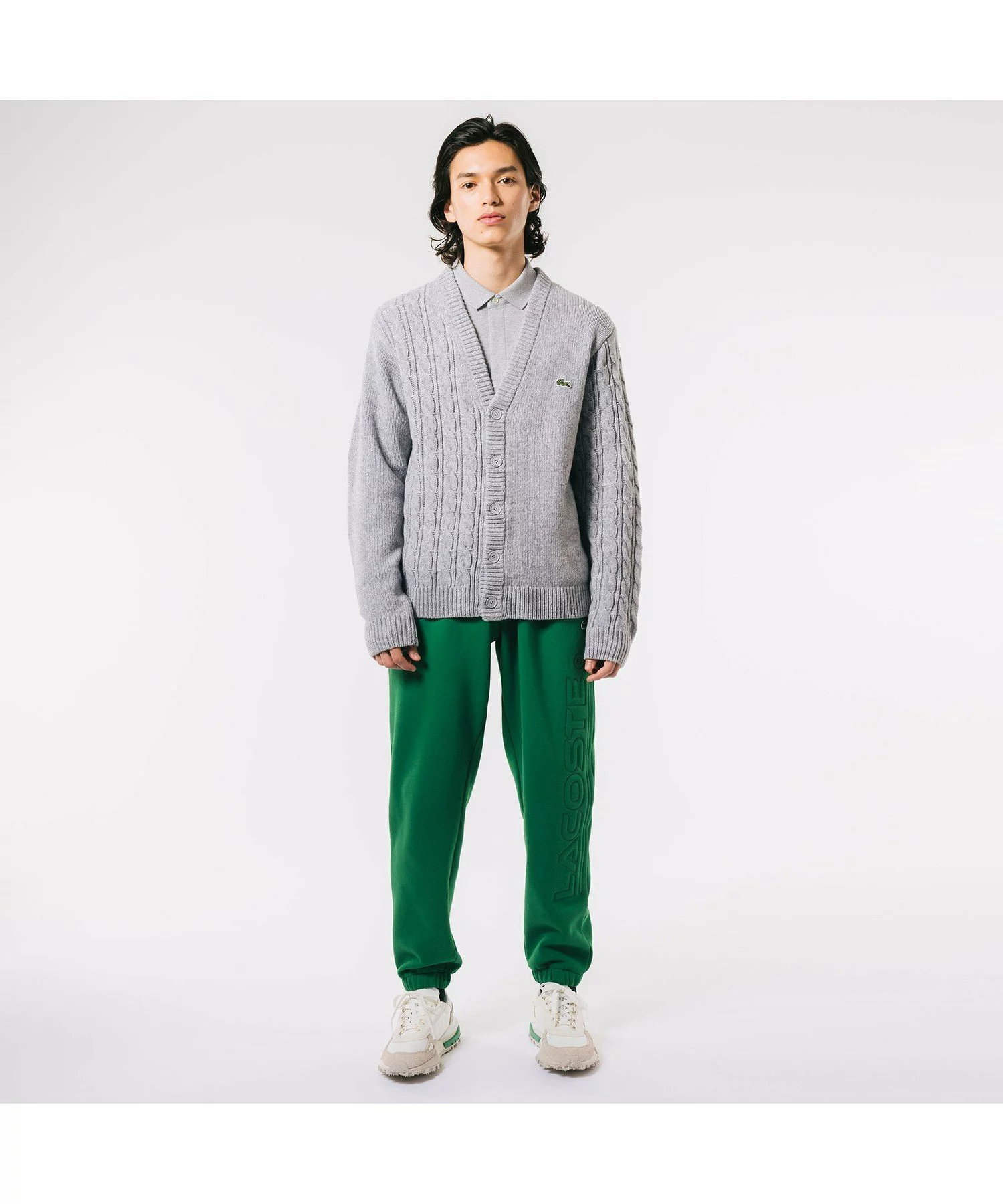 라코스테 LACOSTE 언발란스 V넥 가디건 5컬러 - 상세 이미지 3